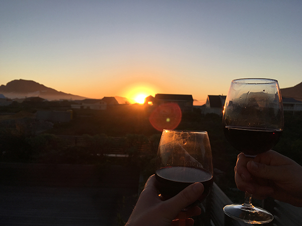 Kapstadt Landschaft Mit Weinglas C Kathi Hoi